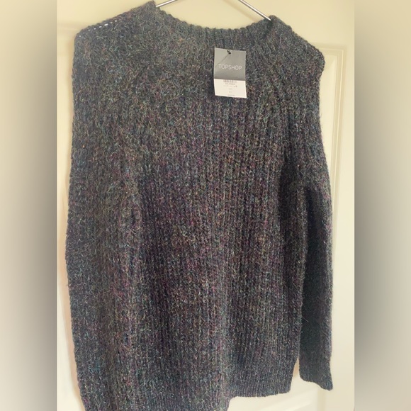 TopShop oversized knit multi-colored iridescent sweater - Picture 6 of 6